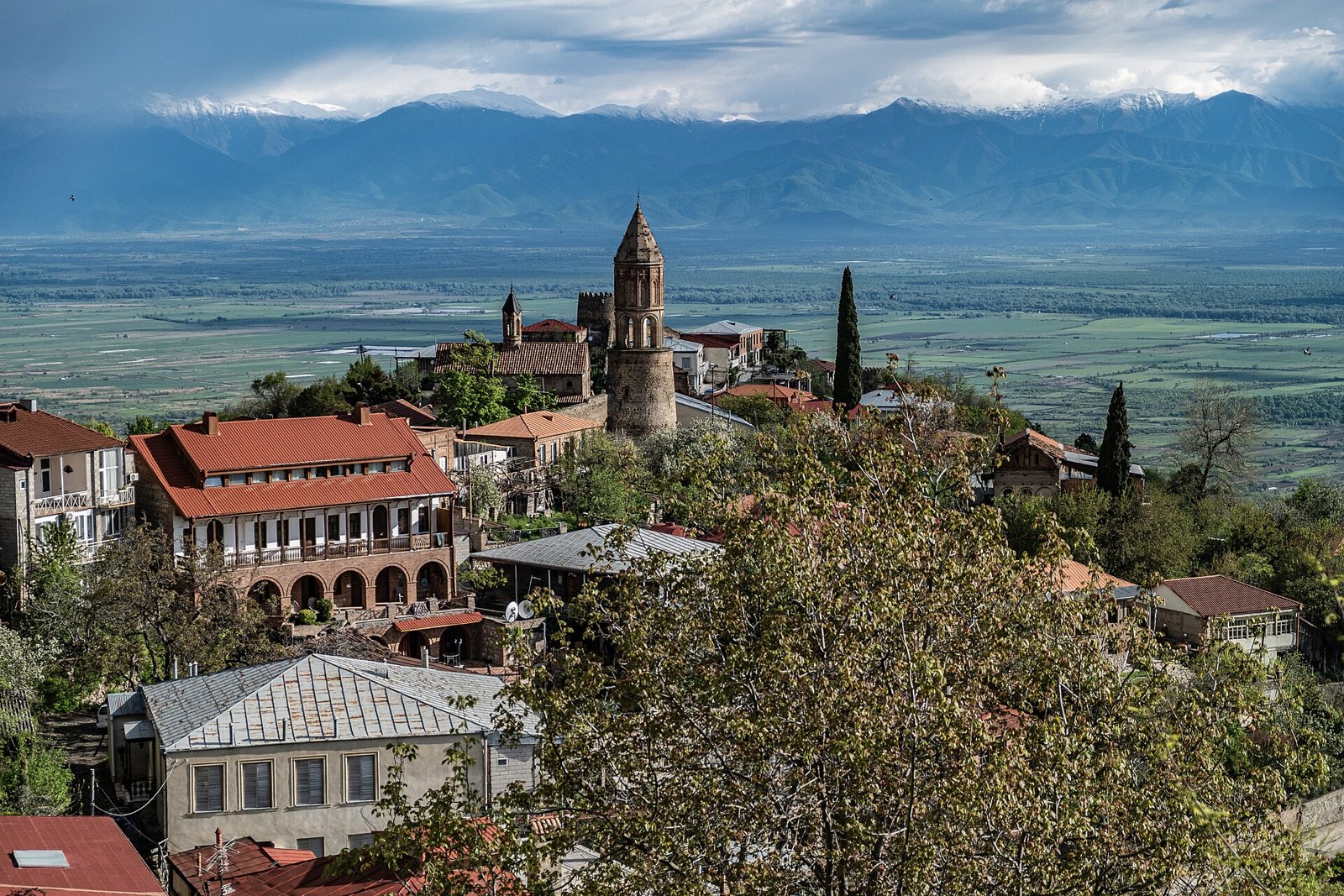 Кахетия: St. George’s Church in Sighnaghi Panorama