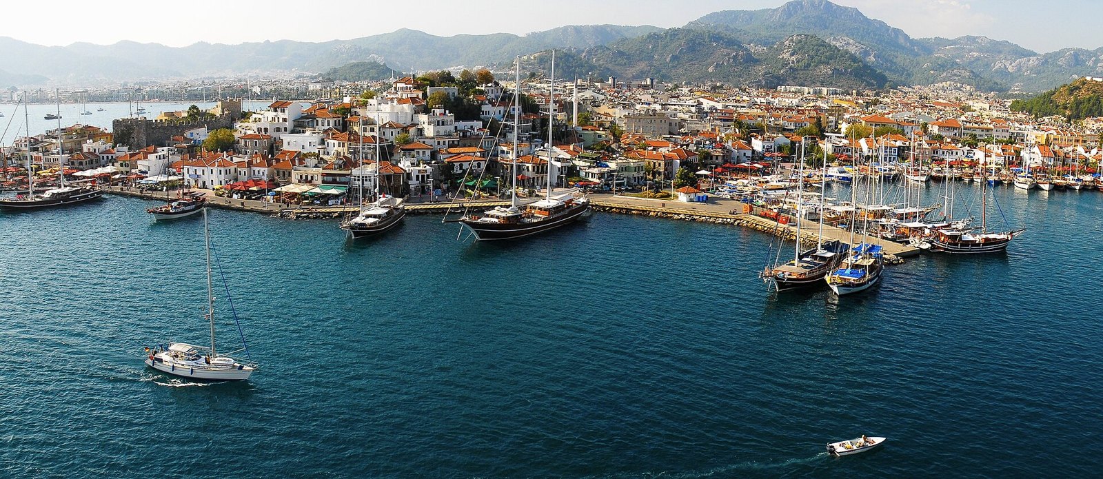 Мармарис: Marmaris harbor (aerial view), Muğla Province, southwest Turkey, Mediterranean