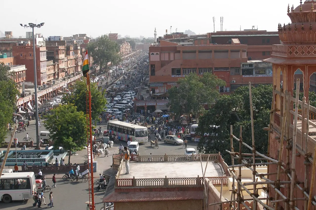 Джайпур: Jaipur, India, Downtown, Panorama
